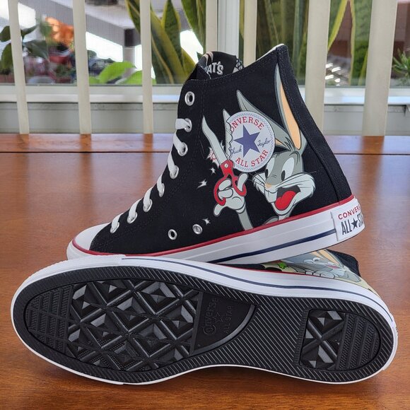 Converse x Bugs Bunny 80Years CTAS HI 169225F Size Men's 9.5 / Women's 11.5 NWB - Picture 7 of 15